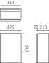 Vado Cameo 400mm Wall Hung Cloakroom Unit with Reversable Door - Atlantic Blue