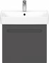 Duravit No.1 540mm Wall Hung 1 Drawer Vanity Unit (with Internal Drawer) - Matt Graphite