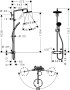 Hansgrohe Raindance S Showerpipe 240 1jet Ecosmart with Thermostatic Shower Mixer - Chrome