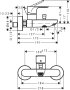 Hansgrohe Rebris S Single Lever Bath Mixer for Exposed Installation - Chrome