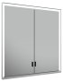 Keuco Royal Lumos 700 x 735 x 165mm Recessed Mirror Cabinet - Anodised Silver