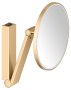 Keuco iLook Move Round Wall-Mounted Cosmetic Mirror with LED (Rocker Switch) - Brushed Brass