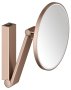 Keuco iLook Move Round Wall-Mounted Cosmetic Mirror with LED (Rocker Switch) - Brushed Red Gold