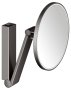 Keuco iLook Move Round Wall-Mounted Cosmetic Mirror with LED (Rocker Switch) - Brushed Titanblack