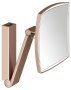 Keuco iLook Move Square Wall-Mounted Cosmetic Mirror with LED (Rocker Switch) - Brushed Red Gold
