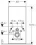 Geberit Monolith White Glass Sanitary Module for Wall Hung WC, 101cm, with Straight Connector