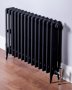 DQ Heating Cast Iron Hawkshaw 460 x 630mm 4 Column Black Primer Radiator