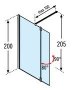 Novellini Kuadra H2 1250mm Wetroom Shower Panel & Hinged Deflector Panel