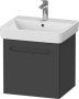 Duravit No.1 490mm Wall Hung 1 Drawer Vanity Unit - Matt Graphite