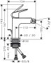 Hansgrohe Logis Single Lever Bidet Mixer 110 Fine with Pop-Up Waste Set - Matt Black