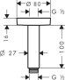 Hansgrohe Ceiling Connector S 100mm - Brushed Bronze