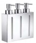 Smedo Outline Soap Dispenser with 3 Containers Wallmount