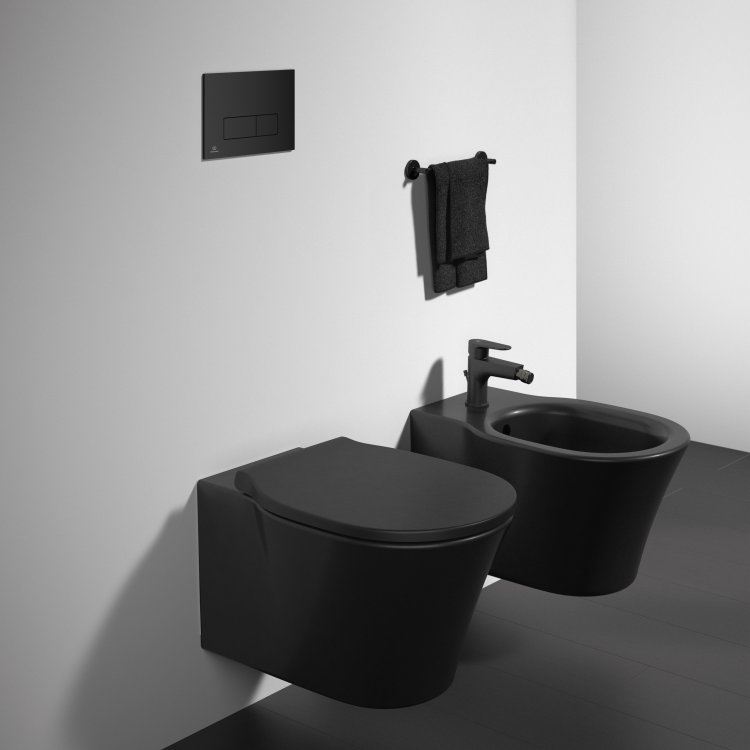Ideal Standard Oleas M2 Black Mechanical Dual Flushplate | Bathroom ...