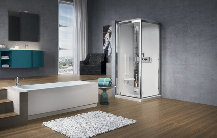 Novellini Glax Gf90 Thermostatic Pivot Shower Enclosure Bathroom