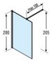 Novellini Kuadra H Squares/Stripes 1000mm Wetroom Shower Panel