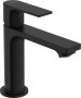 Hansgrohe Rebris E Single Lever Basin Mixer 110 Coolstart with Metal Pop-Up Waste Set - Matt Black