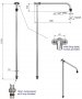 St James 18mm Shower Arm & Riser Rail