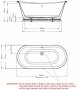 BC Designs 1580mm Traditional Acrylic Boat Bath