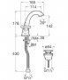 Roca Carmen Twin-Lever Basin Mixer Tap with Press Down Waste