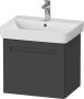 Duravit No.1 540mm Wall Hung 1 Drawer Vanity Unit - Matt Graphite