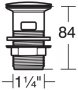 Ideal Standard Slotted Click Plug Basin Waste