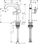 Hansgrohe Tecturis S Single Lever Basin Mixer 150 Fine Coolstart Ecosmart+ without Waste Set - Matt Black