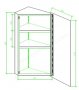 RAK Riva Single Door Corner Cabinet - Stainless Steel