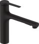 Hansgrohe Zesis M33 Single Lever Kitchen Mixer 160, Metal Pull-Out Spray, 2jet, Sbox - Matt Black