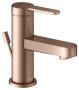 Keuco IXMO Single Lever Basin Mixer 60 with Pop-Up Waste (Flat Round Rosette) - Brushed Red Gold