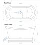 BC Designs 1500mm Brass Boat Bath