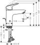 Hansgrohe Logis Single Lever Basin Mixer 100 with 2 Flow Rates & Pop-Up Waste