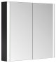 Keuco Somaris 800 x 700mm Wall-Mounted 2 Door Mirror Cabinet - Matt Black