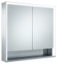 Keuco Royal Lumos 800 x 735 x 130mm Mirror Cabinet with Shelf - Anodised Silver