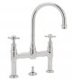 Perrin & Rowe Deck Mounted Basin Mixer with Crosshead Handles (3709)