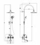 RAK Washington Exposed Thermostatic Shower Column Valve With Bath Spout And Shower Kit