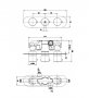 RAK Feeling Thermostatic 2 Outlet 3 Handle White Round Shower Valve