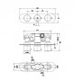 RAK Feeling Thermostatic 2 Outlet 3 Handle Grey Round Shower Valve