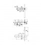 RAK Feeling Thermostatic 2 Outlet 2 Handle Cappuccino Round Shower Valve Including Shower Kit