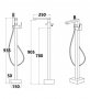 RAK Cubis Freestanding Bath Shower Mixer