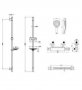 RAK Cool Touch Square Thermostatic Shower Valve with 820mm Slide Rail Kit