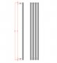 RAK 270 x 1800 Plaza Chrome Radiator