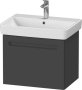 Duravit No.1 590mm Wall Hung 1 Drawer Vanity Unit (with Internal Drawer) - Matt Graphite