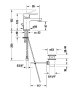 Duravit D-Code Single Lever Small FreshStart Basin Mixer w/ MinusFlow & Waste Lever - Chrome