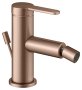Keuco IXMO Single Lever Bidet Mixer with Pop-Up Waste (Flat Round Rosette) - Brushed Red Gold