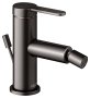 Keuco IXMO Single Lever Bidet Mixer with Pop-Up Waste (Flat Round Rosette) - Brushed Titanblack