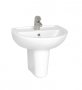 Vitra Layton Two Tap Hole Round 55cm Basin