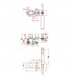 RAK Thermostatic 2 Outlet 2 Handle White Square Shower Valve Including Shower Kit