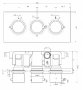 RAK Round Chrome Dual Outlet 3 Handle Thermostatic Concealed Shower Valve