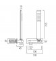Vado Omika Single Function Handset with Hose and Bracket & Integrated Outlet - Chrome