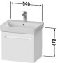 Duravit No.1 540mm Wall Hung 1 Drawer Vanity Unit - Matt White